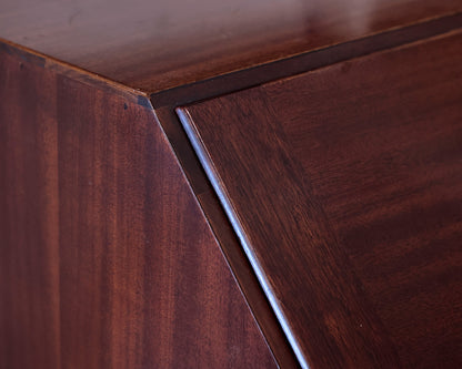 Mahogany Serpentine-front Claw Footed Secretary Desk