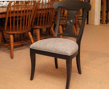 Set Of 6 Ethan Allen Black Finish Upholstered Cushions  Dining Chairs
