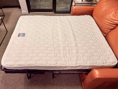 La-Z-Boy Kennedy Full-Size Sleep Sofa in Cognac Leather