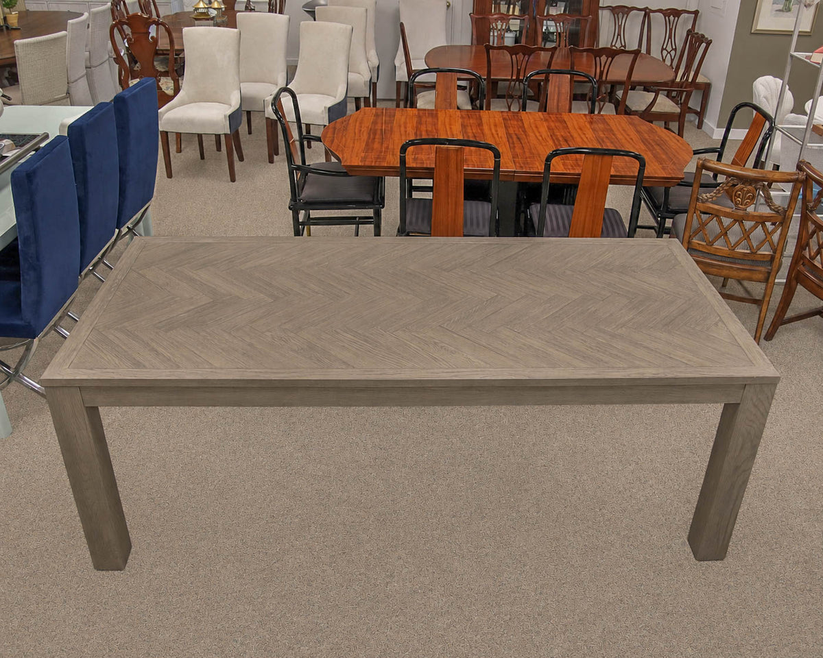 Restoration Hardware Herringbone Rectangular Dining Table Solid Oak