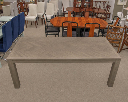 Restoration Hardware Herringbone Rectangular Dining Table Solid Oak