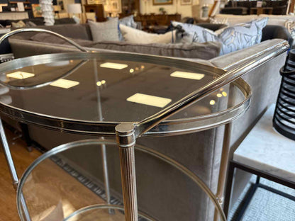 Chrome and Glass Bar Cart