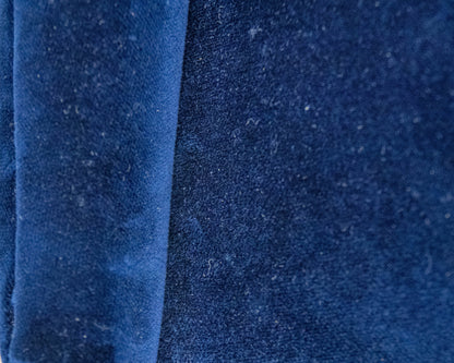 Pair of Anthropologie 'Elowen' Navy Velvet Upholstered Dining Chairs