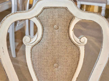 Liberty Furniture Table  Driftwood Finish Top Distressed White Legs & Chairs Set