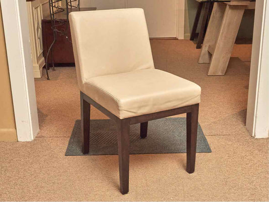 Set of 6 RH Morgan Side Dining Chairs in Dove Grey Leather