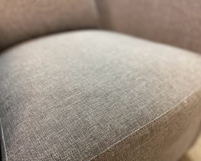 Pair of Crate & Barrel 'Drew' Swivel Chairs in Grey