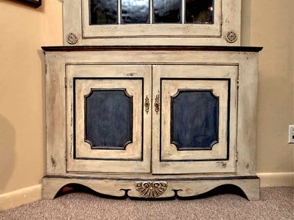 GL Sawyer LTD 18th Century Tradition 2 Piece Corner Cabinet with Pane Glass Door