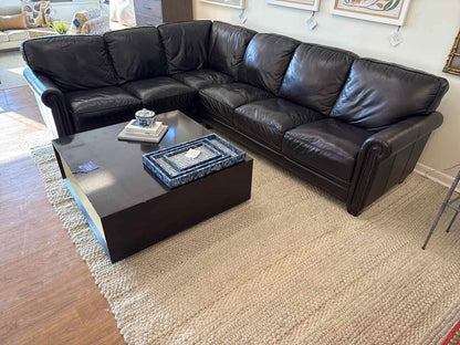 Futura 'Cordovan' 2- Piece Leather L Sectional