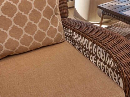 Set of Hampton Bay 'Beacon Park' 3 Season Wicker ,Sofa,Pair of Chairs & Ottoman