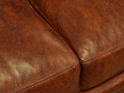 Bradington Young  Saddle Brown  3 Cushion Sofa
