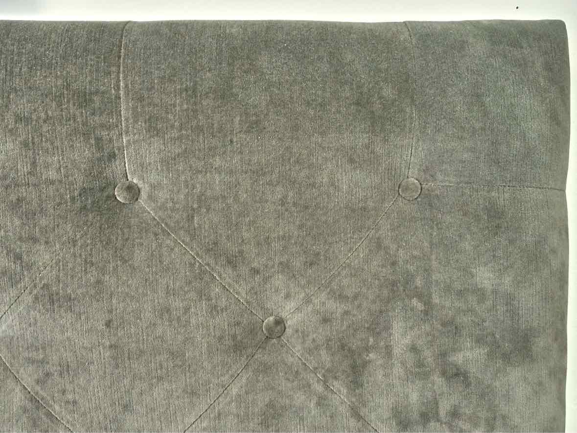 Pottery Barn King Bed in Tufted Grey Velvet