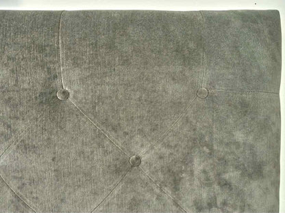 Pottery Barn King Bed in Tufted Grey Velvet