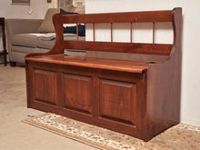 Stained Pine Storage Bench