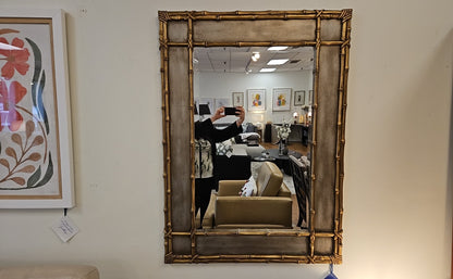 Faux Bamboo Gold Mirror