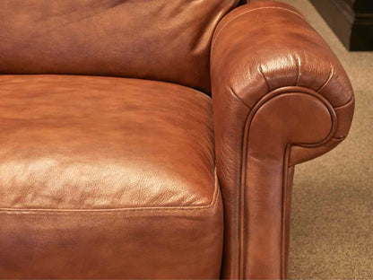 Bradington Young Saddle Brown Leather Recliner