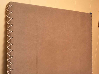 Legacy Classic 'Big Sky' Twin Oak Bed with Grey Canvas Headboard