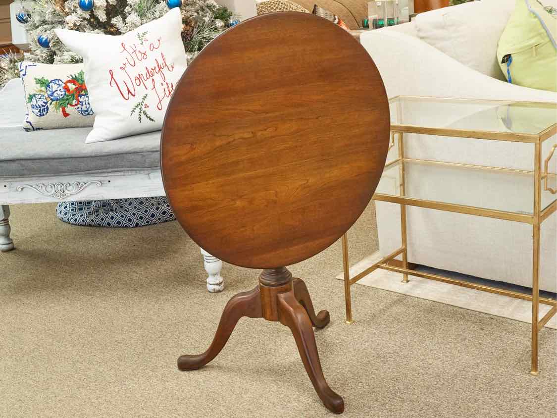 Solid Cherry Round Tilt Top Side Table