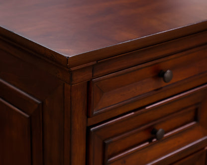 Mahogany 7-Drawer Executive Desk