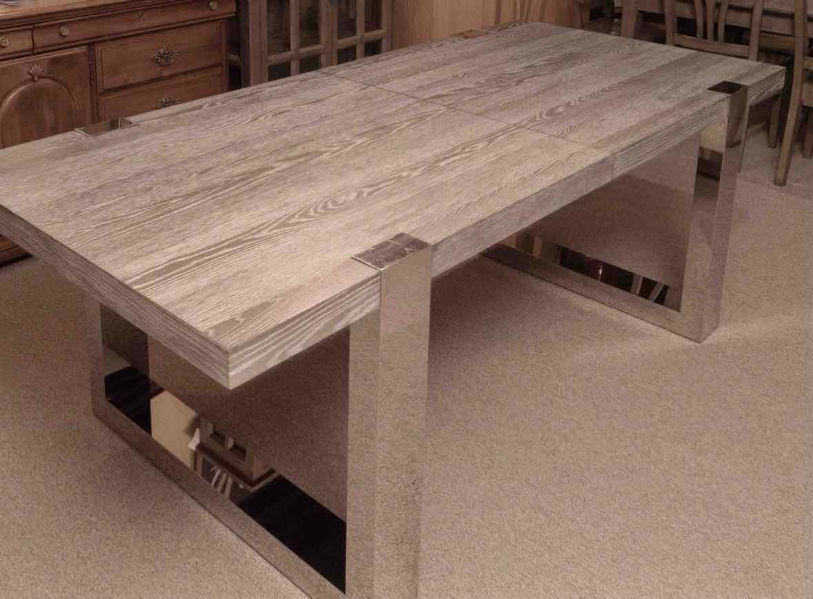 Universal Furniture 'Robards' Oak Driftwood Grey Finish Extended Dining Table