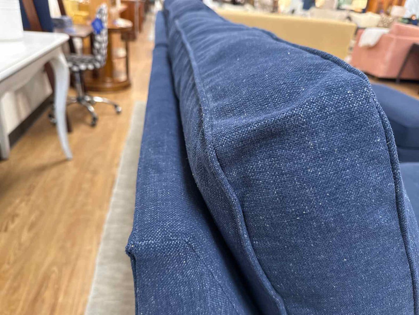 Boston Interiors Navy Sofa With Ottoman