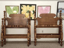 Pair of Maple Cannonball Twin Beds