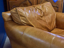 RH Saddle Brown Leather Chair