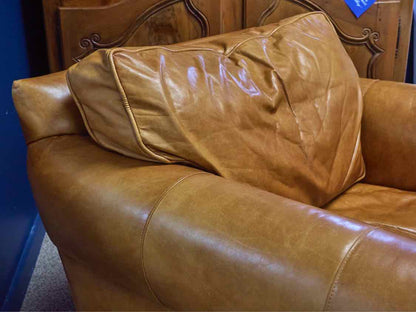 RH Saddle Brown Leather Chair