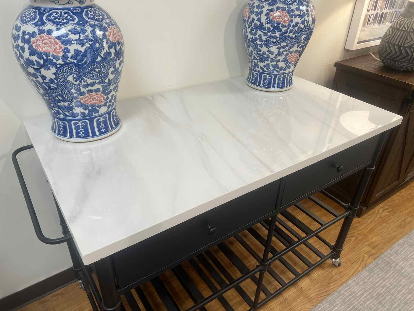 White Marble Top Island
