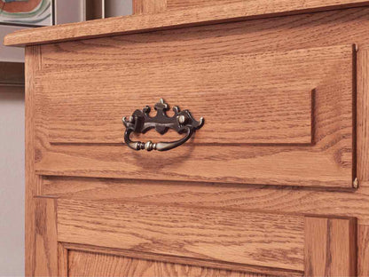 Amish Oak 3 Glass Door 3 Drawer 3 Lower Dorrs 2 Adjustable Shelves China Cabinet