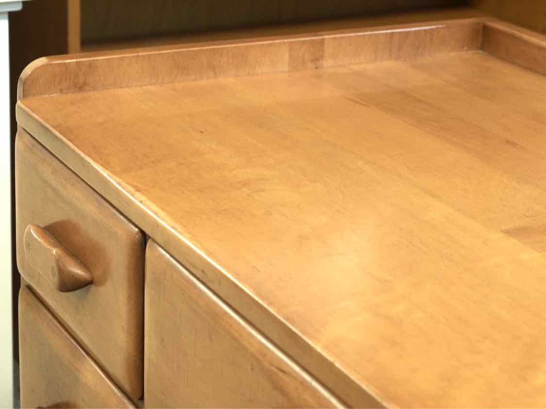 Thomas Beals Sugar Maple 7 Drawer Desk with Maple Gallery Top