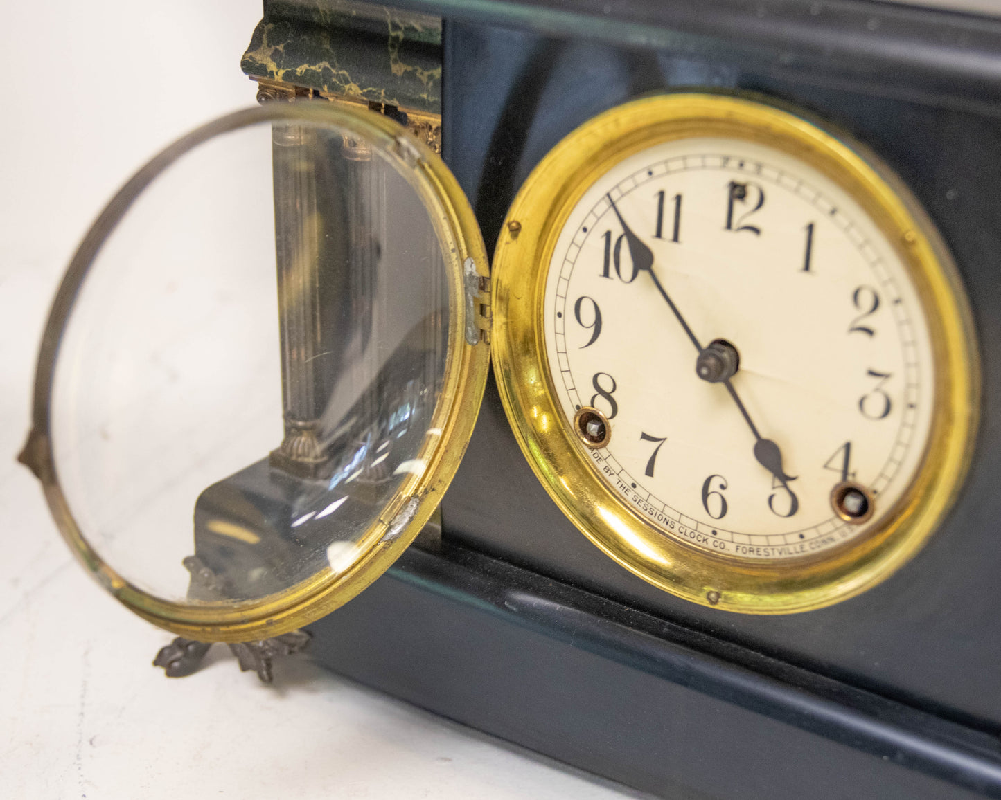 Sessions Melrose 8-Day Antique Neoclassical Desk Clock