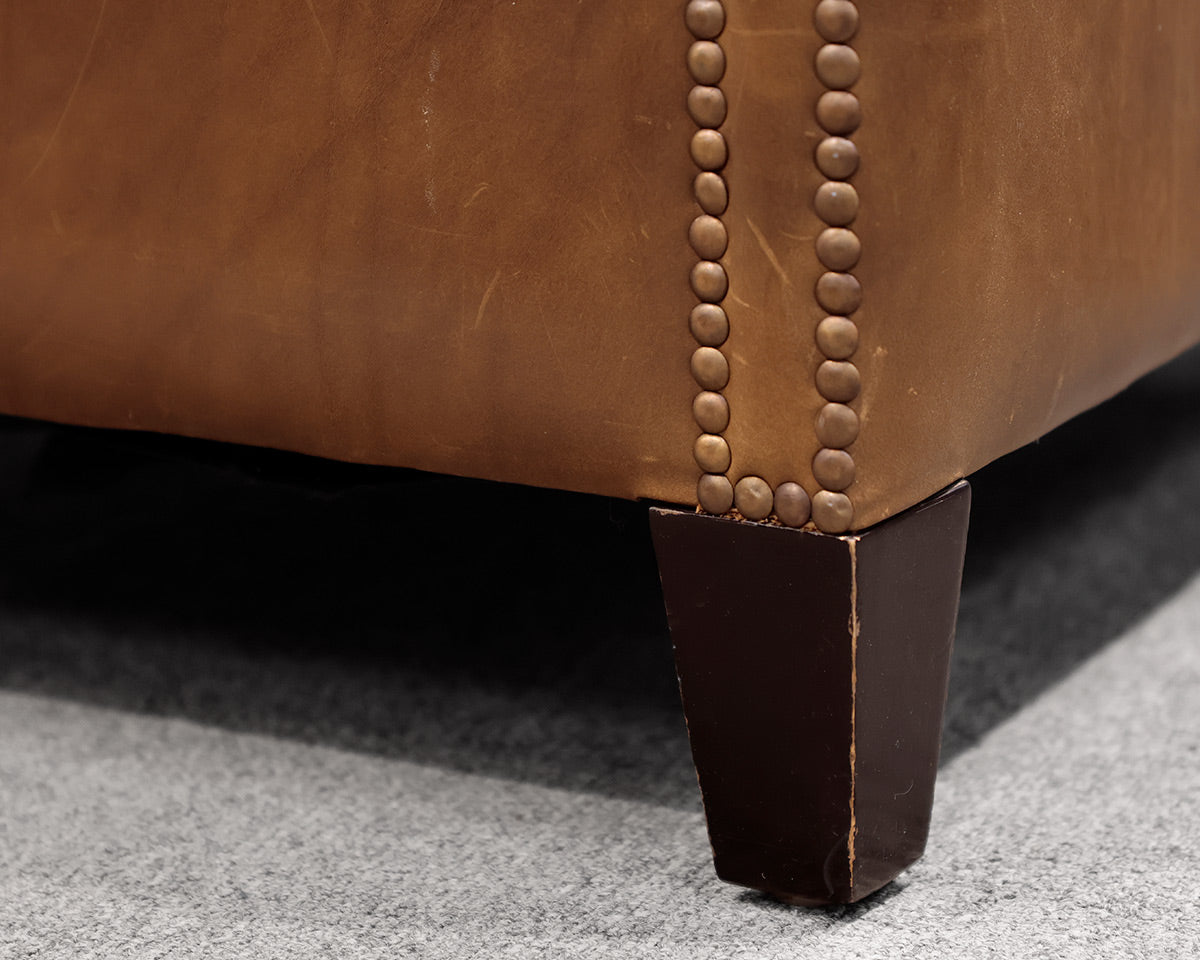 Leather Chair and Ottoman