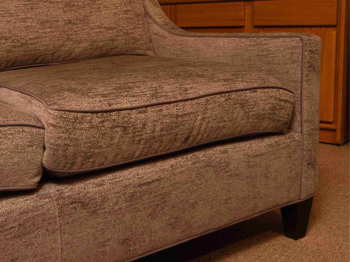 Highland House  Slope Arm Grey Fleck Upholstered Loveseat