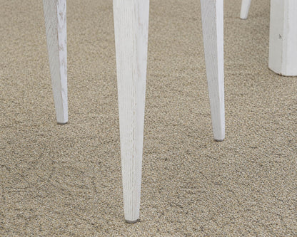 Set Of Six Silhouette Dining Chairs In Alabaster White Wash Finish