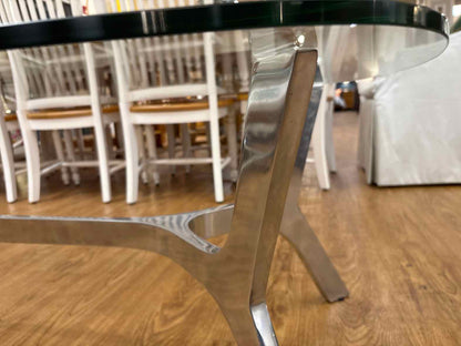 Crate &  Barrel Glass Coffee Table