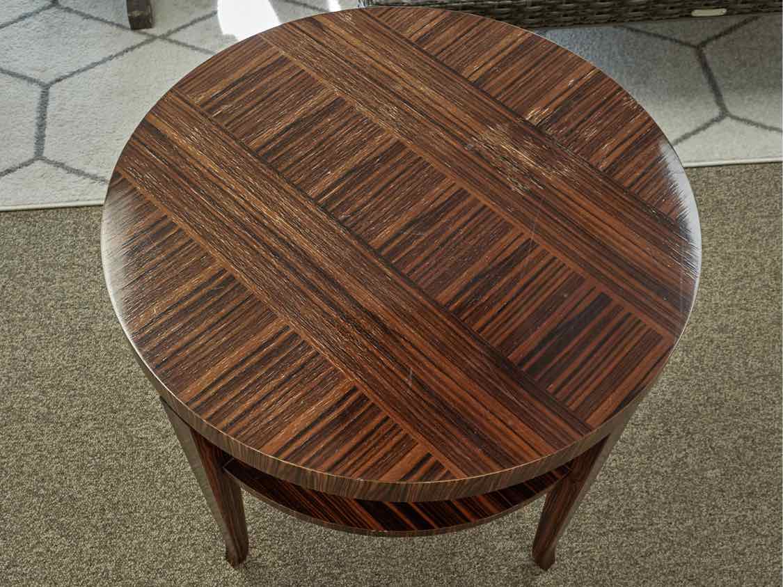 John Widdicomb Zebra Wood Side Table