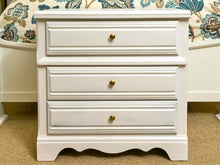 Broyhill  White Finish 3 Drawer Bedside Chest
