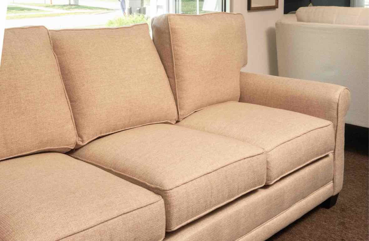 Rowe 2- Piece  Sectional in Cashew Weave Beige Upholstery