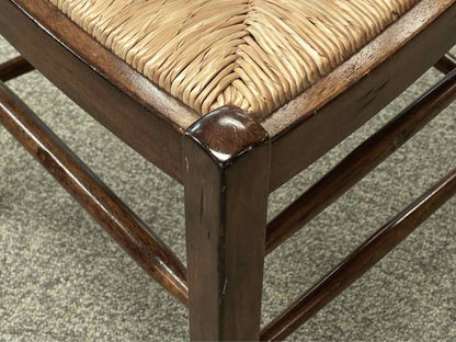 Pottery Barn Set of  5 Napoleon Solid Wood w/  Rush Seating  Dining Chairs