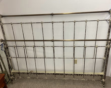 Domain French King Iron Sleigh Bed in Brass Finish with Scrolled Finials
