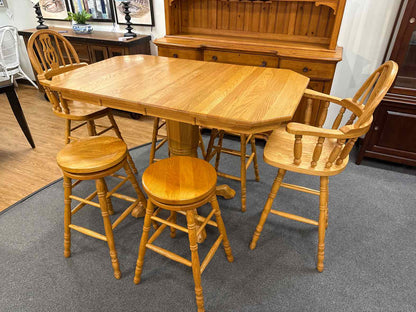 Oak Specialists Furniture Pub Table & Barstool Set