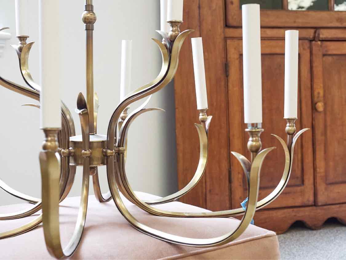 Grag Studios Antiqued Brass Twelve Light Chandelier