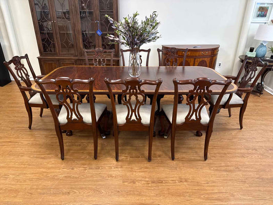 Ethan Allen Mahogany Dining Set w/ 8 Chairs