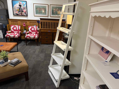 Leaning Bookcase in White