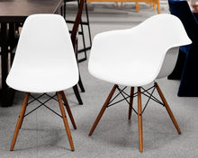 Set of 8 Eames Plastic Molded Dining Room Chairs