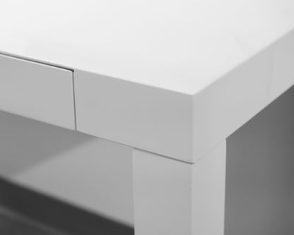 West Elm White Lacquer Writing Desk