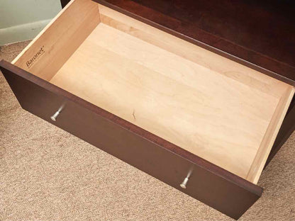 Baronet  Espresso Finish 3 Shelf 1 Drawer Bookcase