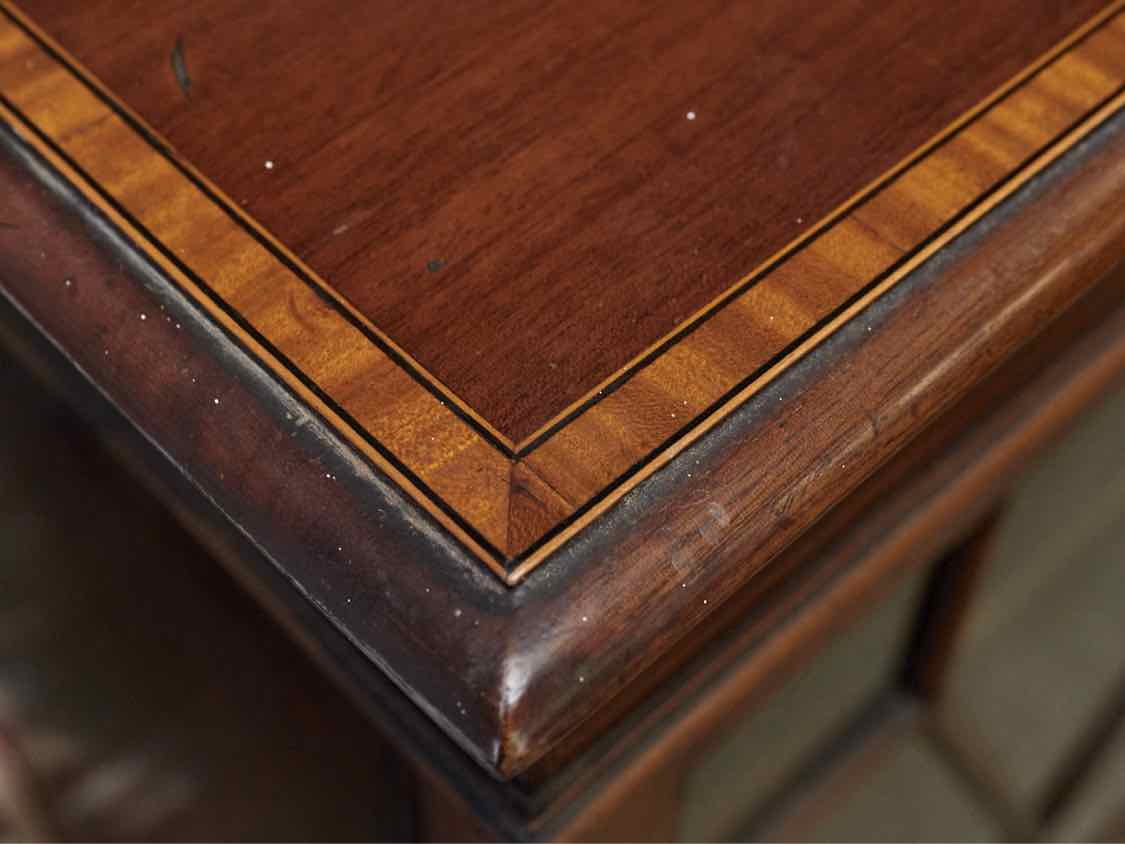 Harrods Mahogany Two Pane Glass Door Bookcase