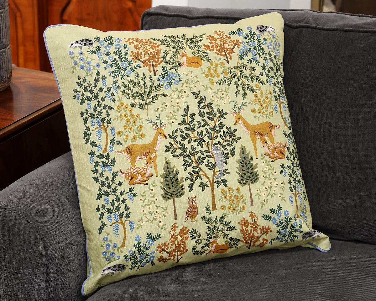 Lime Multi Colored Jungle Accent Pillow