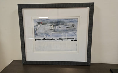 'At the Dawn A' Abstract with Distressed Black Frame
